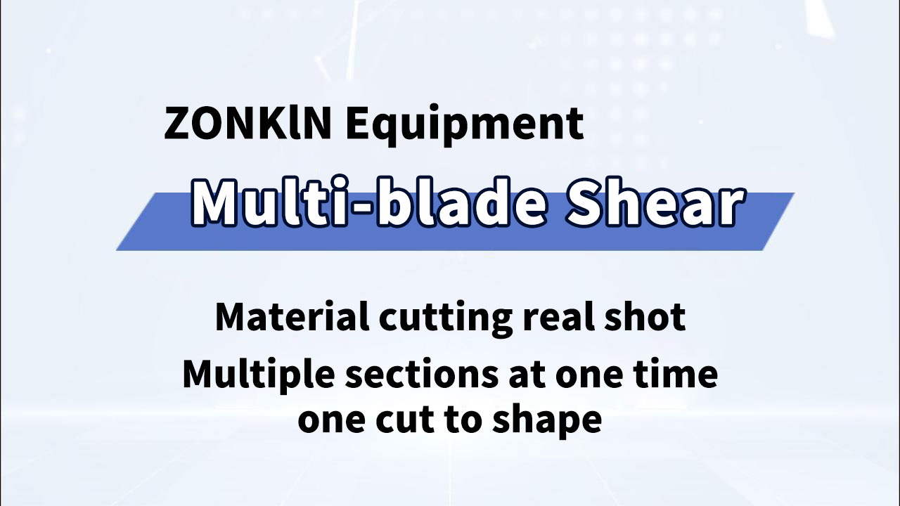 Multi-blade shear Material cutting real shot Multiple sections at one timeone cut to shape
